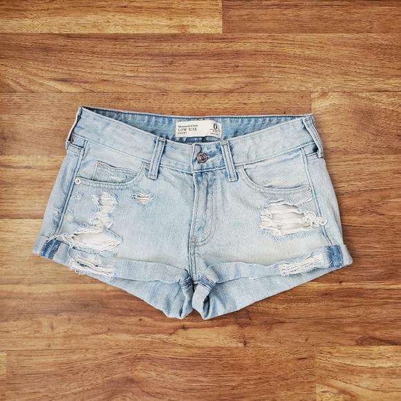 Abercrombie & Fitch Pants - Abercrombie & Fitch Size 0 Low Rise Short Jean Shorts